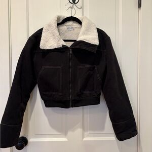 Beginning Boutique Black /Sherpa Jacket